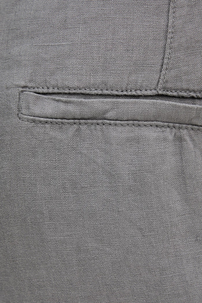 United Colors of Benetton spodnie męskie lniane szary 4AGH55HW8