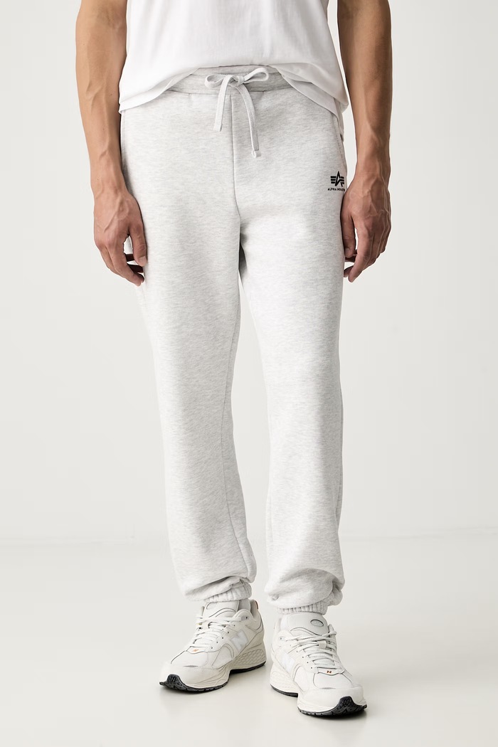 Alpha Industries spodnie dresowe męskie z bawełną Basic szary 156370