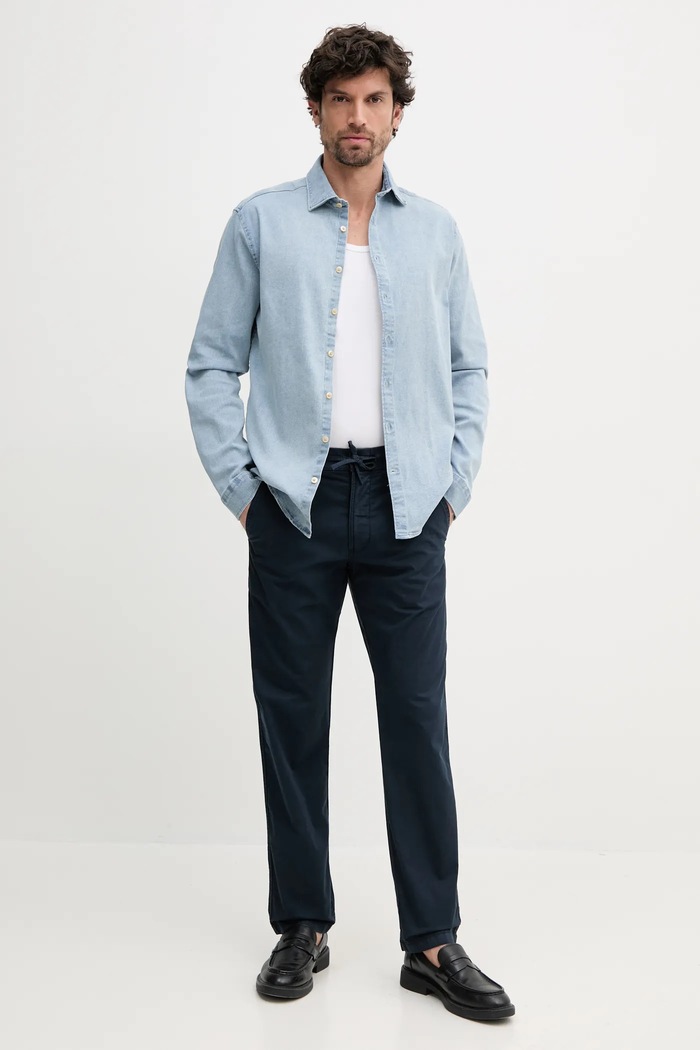 Hlače Pepe Jeans PULL ON COMFORT CHINO PM211866 mornarsko plava SS25