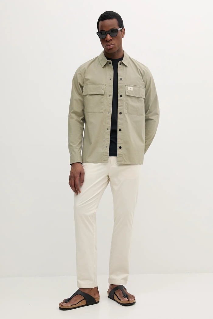 Nohavice Pepe Jeans SLIM CHINO POPLIN PM211873 béžová SS25