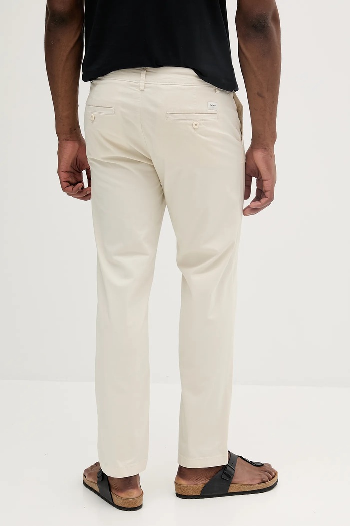 Oblečenie Nohavice Pepe Jeans SLIM CHINO POPLIN PM211873 béžová