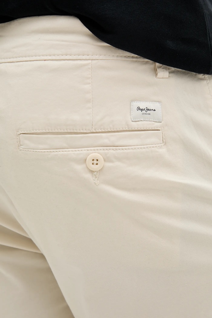 Nohavice Pepe Jeans SLIM CHINO POPLIN béžová PM211873