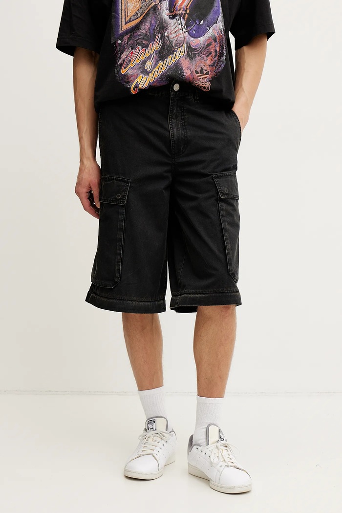 Памучен панталон adidas Originals CARGO PANTS черен JY6293