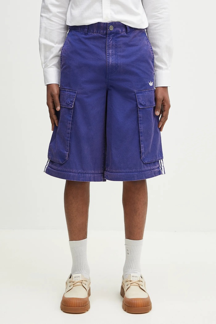 adidas Originals spodnie bawełniane CARGO PANTS fioletowy JY6294