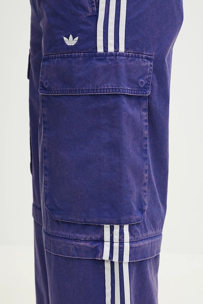 adidas Originals spodnie bawełniane CARGO PANTS JY6294 fioletowy