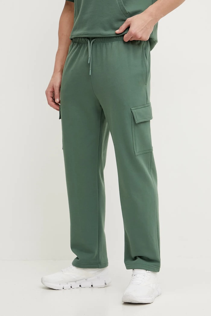 Pamučni donji dio trenirke The North Face pletivo zelena NF0A8C2YHCH1