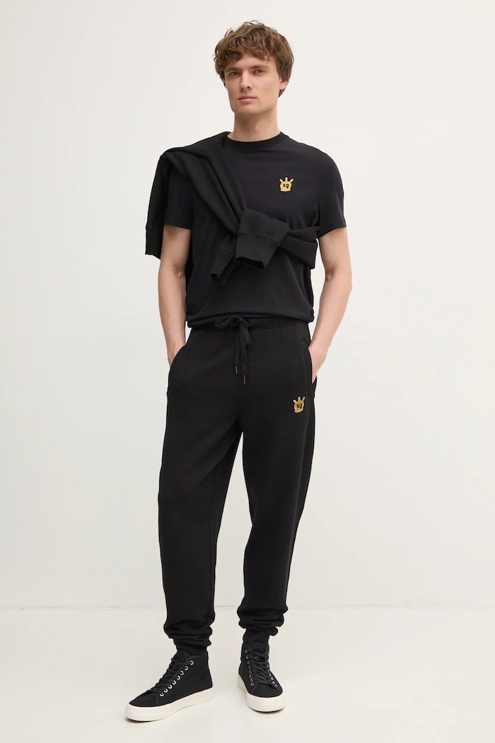 Bavlněné tepláky ZADIG&VOLTAIRE JMPA00016.19W.001 černá SS25