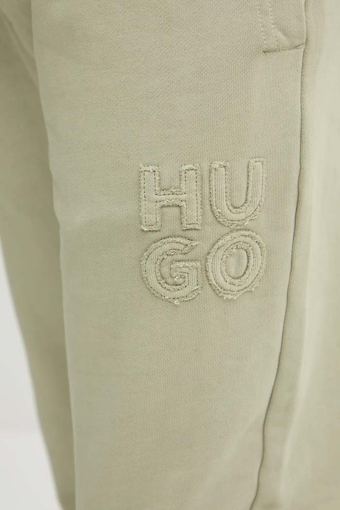 Ρούχα Βαμβακερό παντελόνι HUGO 50535287 πράσινο