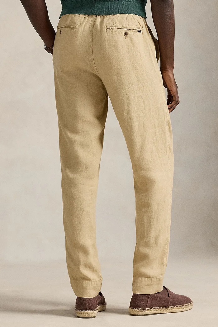 Λινό παντελόνι Polo Ralph Lauren 710940611 μπεζ SS26