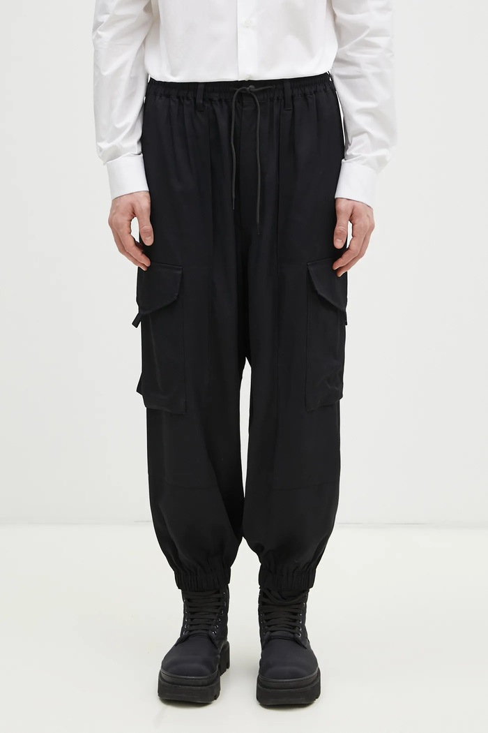 Y-3 trousers Rayon Twill Pant fabric black JN4872
