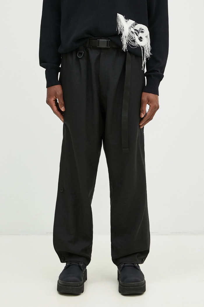 Kalhoty Y-3 Sport Uniform 3-Stripes Pants jednoduchý černá JN7035