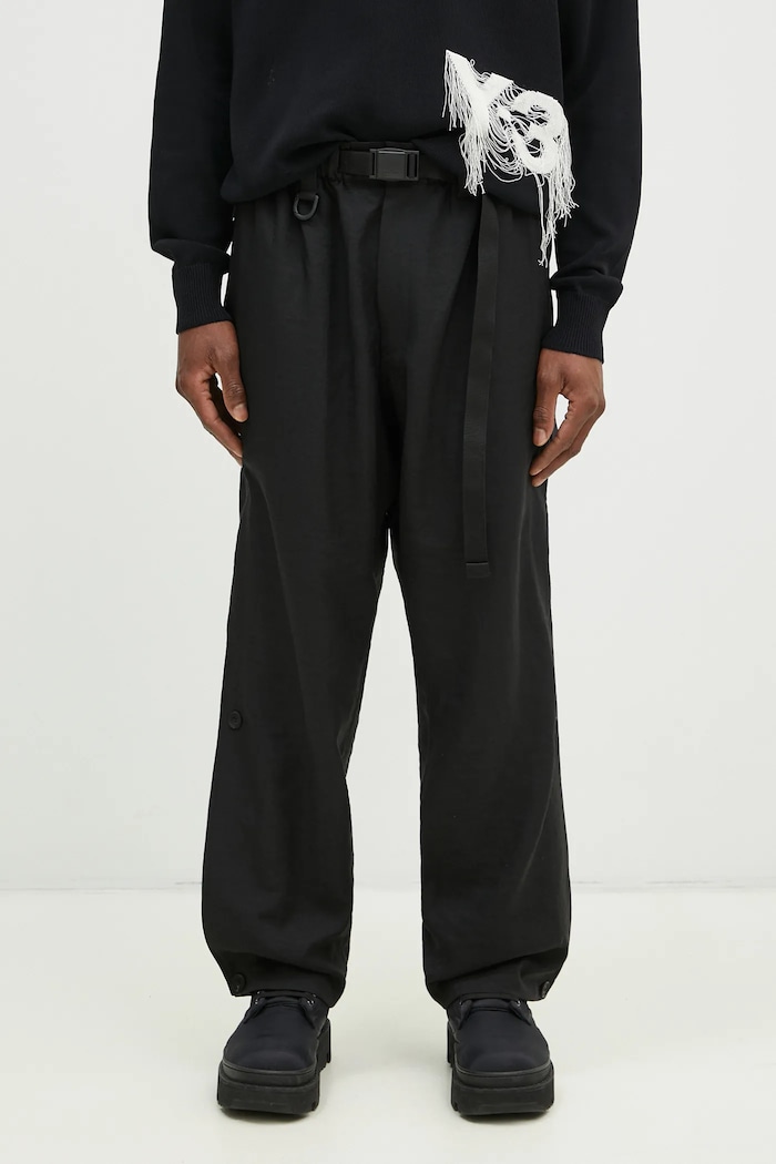 Kalhoty Y-3 Sport Uniform 3-Stripes Pants jednoduchý černá JN7035