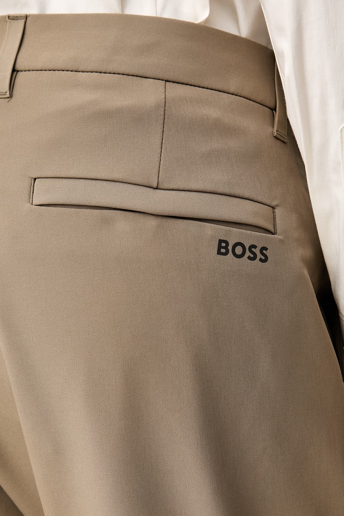 BOSS Green spodnie męskie T_Commuter-Slim beżowy 50534303