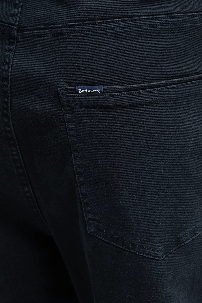 Barbour spodnie Washed Stretch Twill Regular Fit Trouser granatowy MTR0742