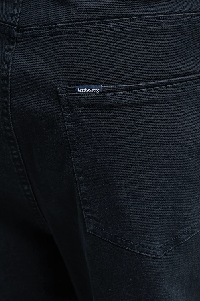 Barbour spodnie Washed Stretch Twill Regular Fit Trouser granatowy MTR0742