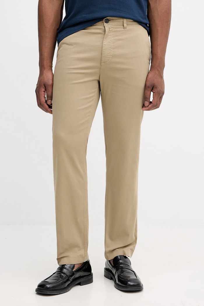 Штани BOSS Orange Chino-Regular-1 прямий бежевий 50534378