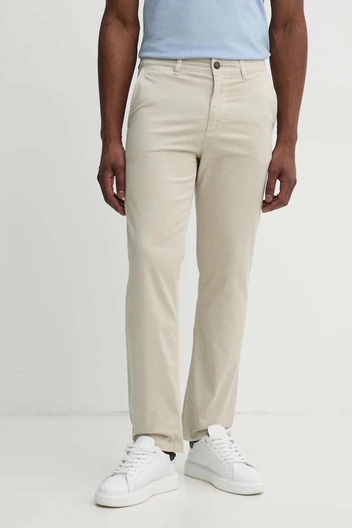 Штани BOSS Orange Chino-Regular-1 прямий бежевий 50534378