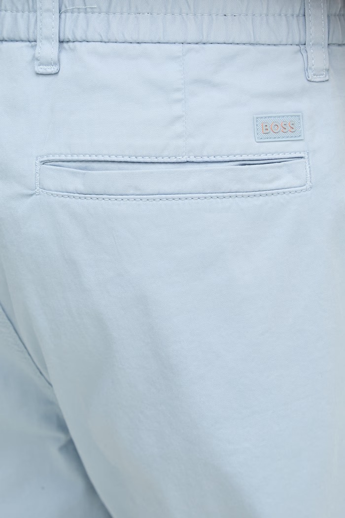 BOSS Orange szorty chino męskie bawełniane z elastanem niebieski 50536885