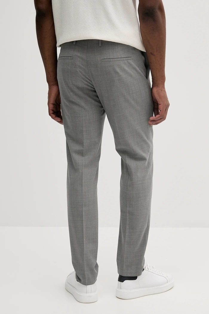 Oblačila Hlače s primesjo volne Calvin Klein K10K113949 siva