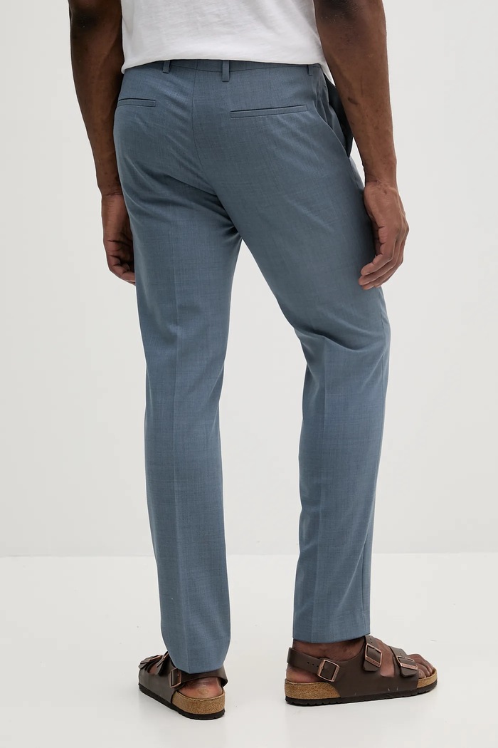 Odzież Calvin Klein spodnie z domieszką wełny K10K113949 niebieski
