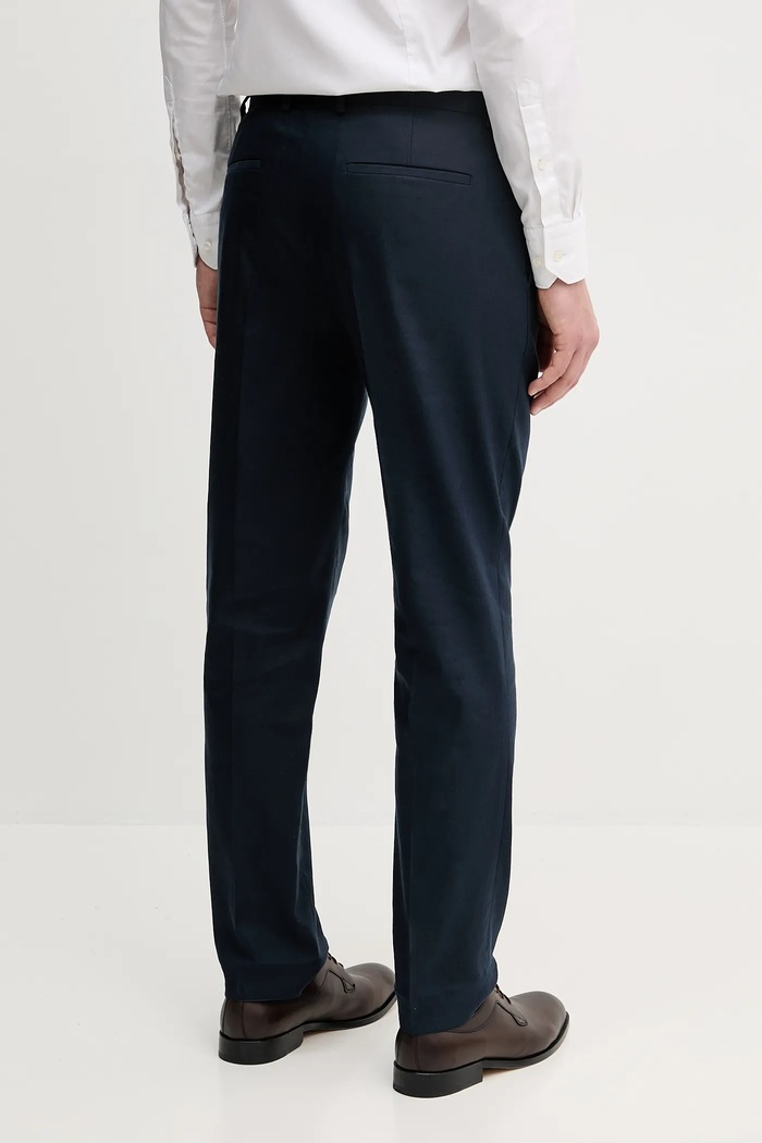 Odzież Calvin Klein spodnie z domieszką lnu K10K114400 granatowy