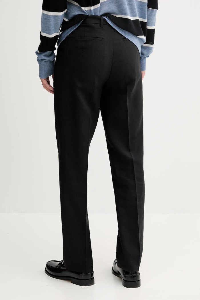 Ρούχα Λινό παντελόνι Calvin Klein LV04LB448G μαύρο