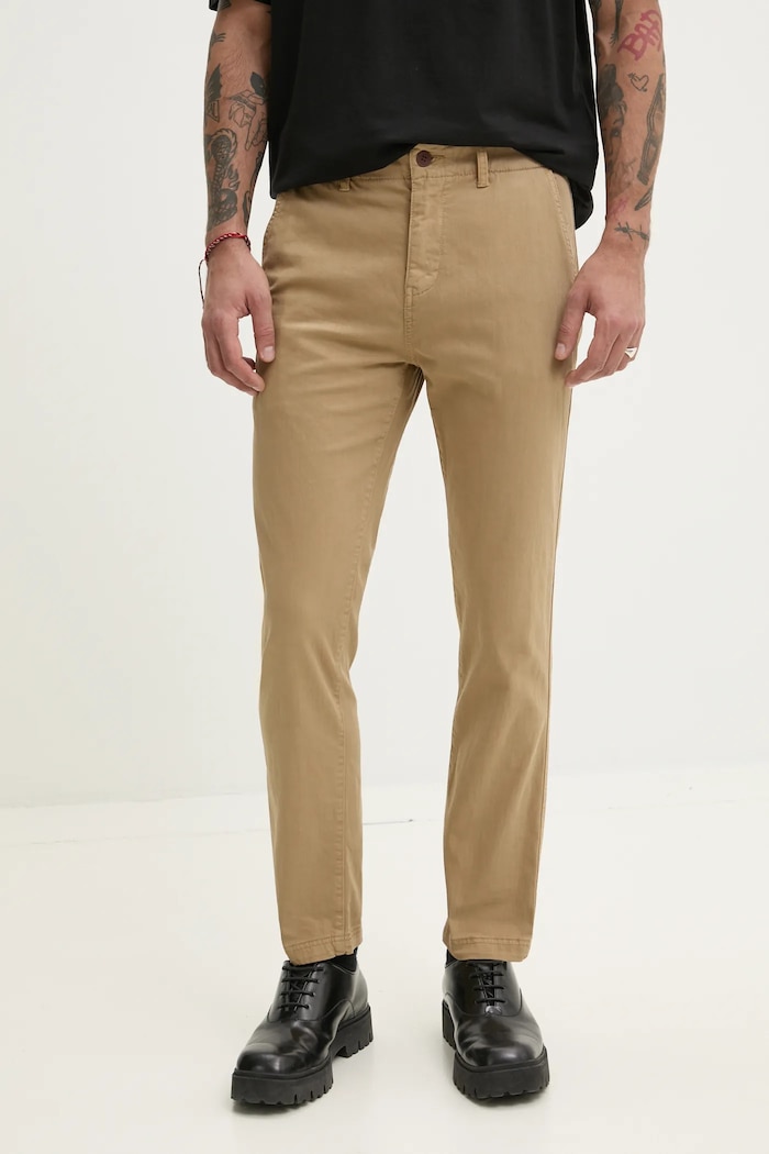 Hlače Superdry s elastinom zelena M7011135A.D8S