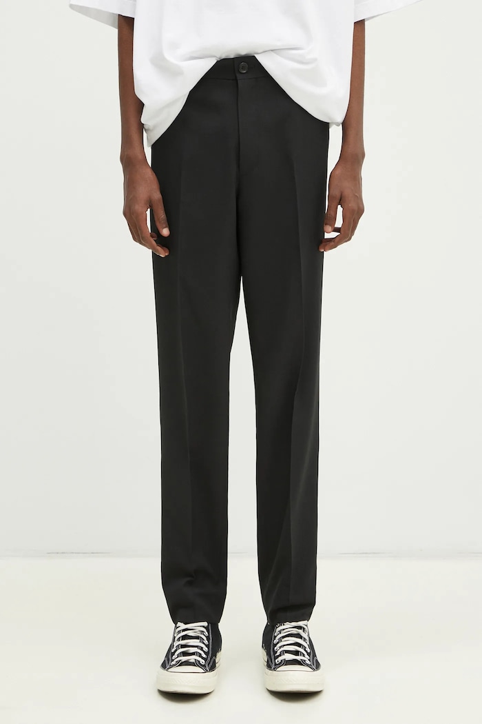 Undercover pantaloni Pants tessuto elasticizzato nero UP1E4501