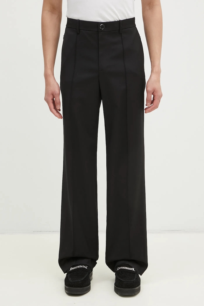 Helmut Lang pantaloni in lana Relaxed Trouser.Suit lana nero O09HM205