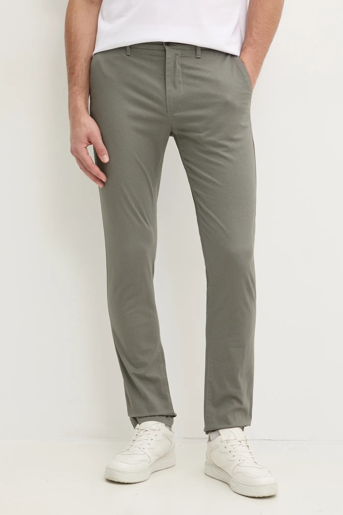 Tommy Hilfiger spodnie z elastanem szary MW0MW37714