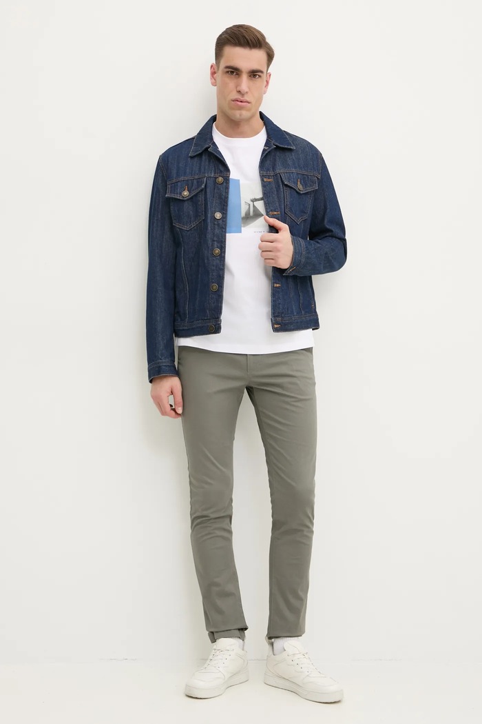 Tommy Hilfiger spodnie MW0MW37714 szary SS25