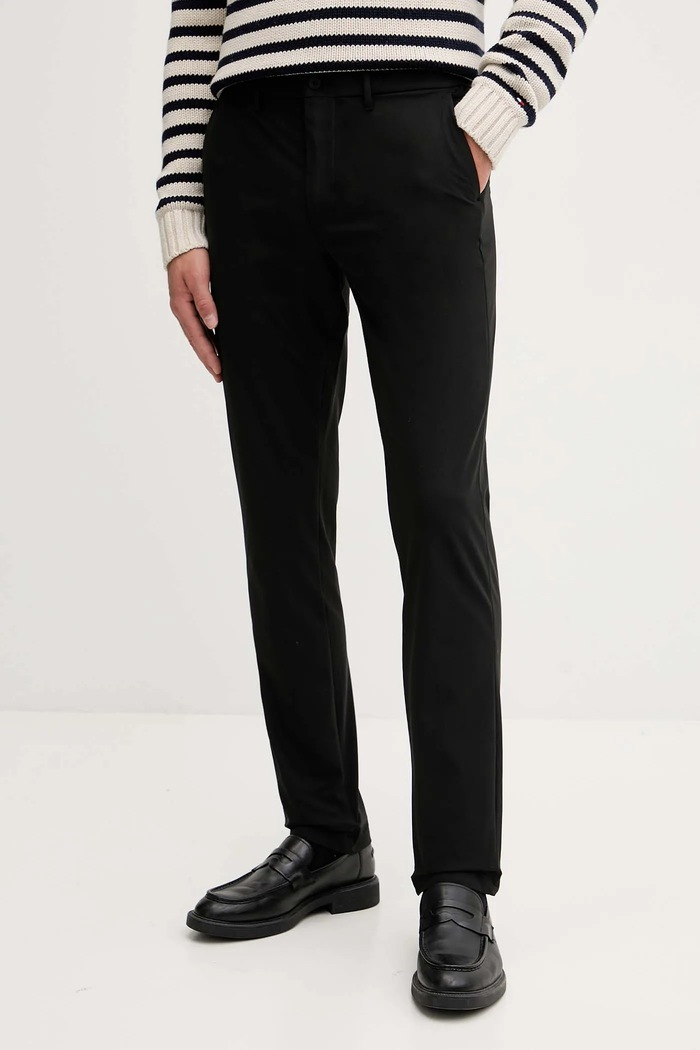 Nohavice Tommy Hilfiger látka čierna MW0MW39316