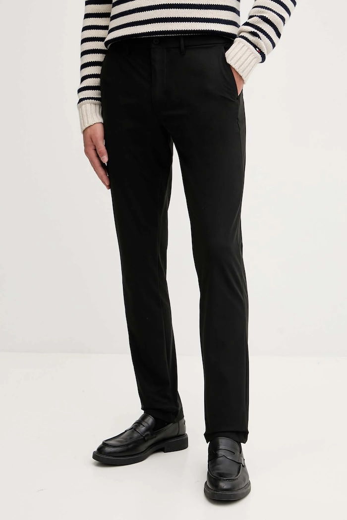 Nohavice Tommy Hilfiger látka čierna MW0MW39316