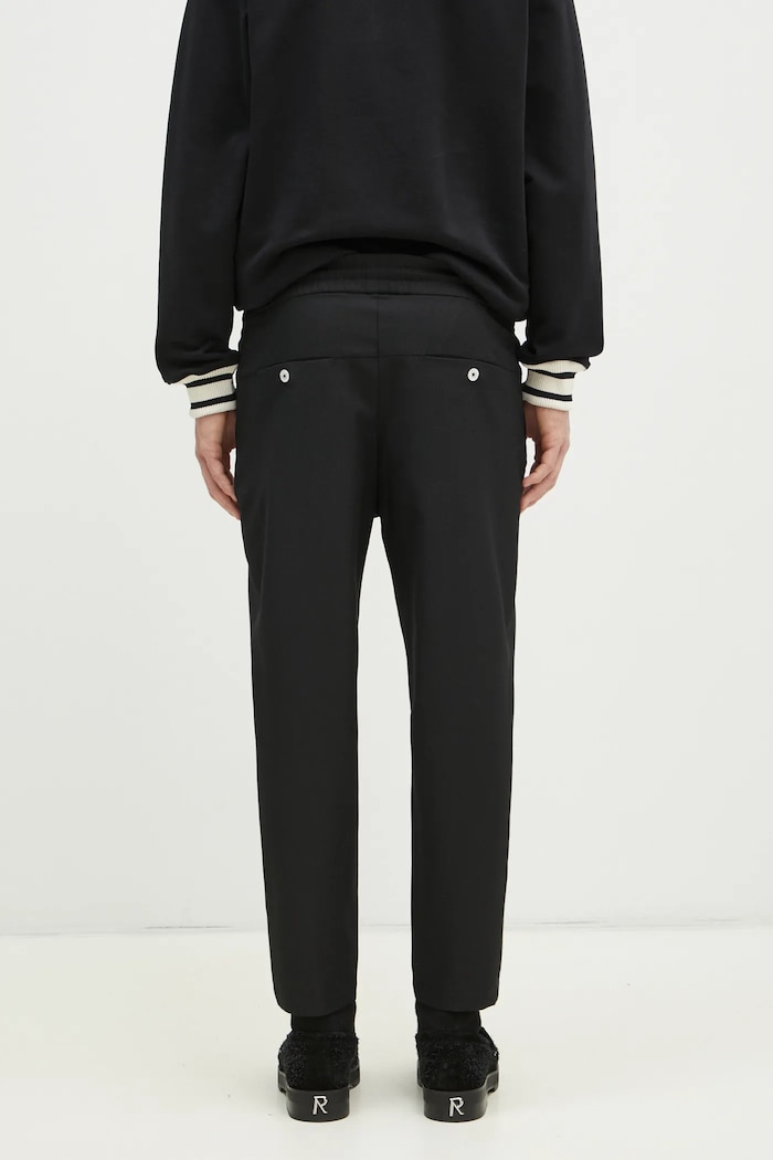 Odzież Drôle de Monsieur spodnie z domieszką wełny Le Pantalon Cropped PERM.BP167.PL127.BL czarny