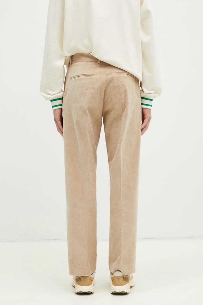 Oblačila Hlače iz rebrastega žameta Drôle de Monsieur Le Pantalon Golfeur Corduroy PERM.BP165.CO156.BG bež