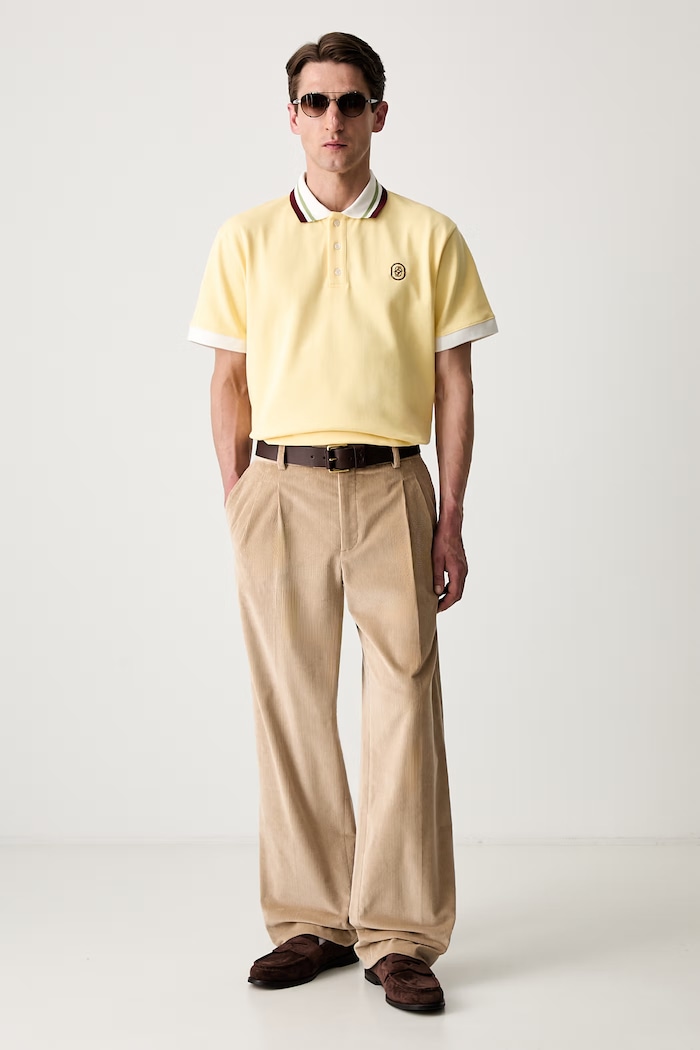 Drôle de Monsieur Le Pantalon Golfeur Corduroy spodnie sztruksowe męskie PERM.BP165.CO156.BG beżowy