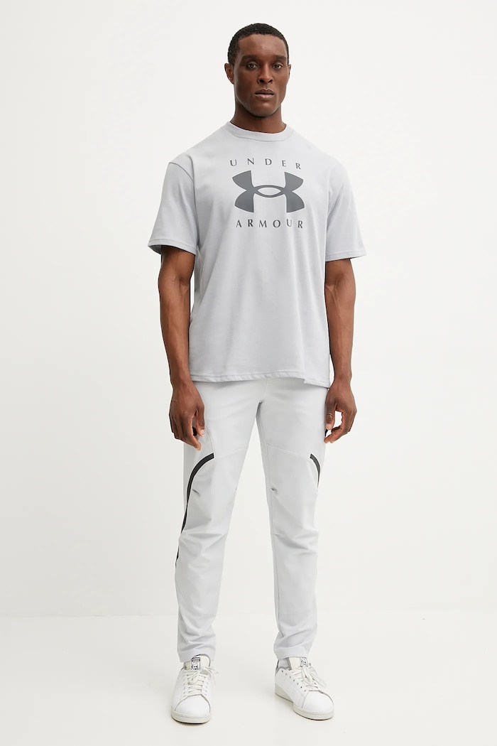Under Armour pantaloni de trening Unstoppable 1390256 gri SS26
