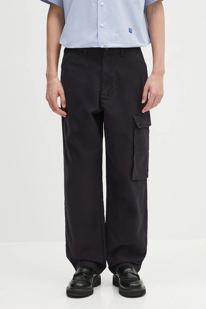 Barbour Spodnie bawełniane Barbour Jungle Sateen Trouser granatowy MTR0760