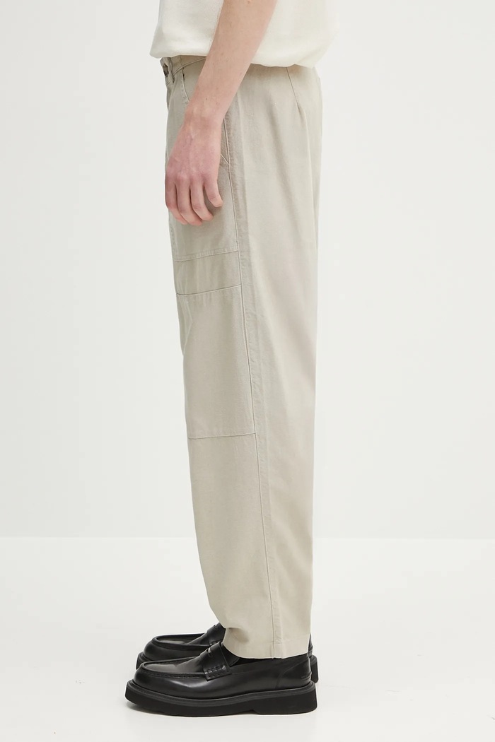 Barbour lennadrág Barbour Natural Linen Blend Trouser MTR0763 bézs SS25