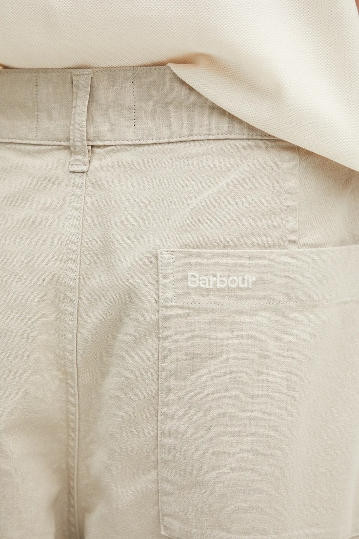 Barbour lennadrág Barbour Natural Linen Blend Trouser bézs MTR0763