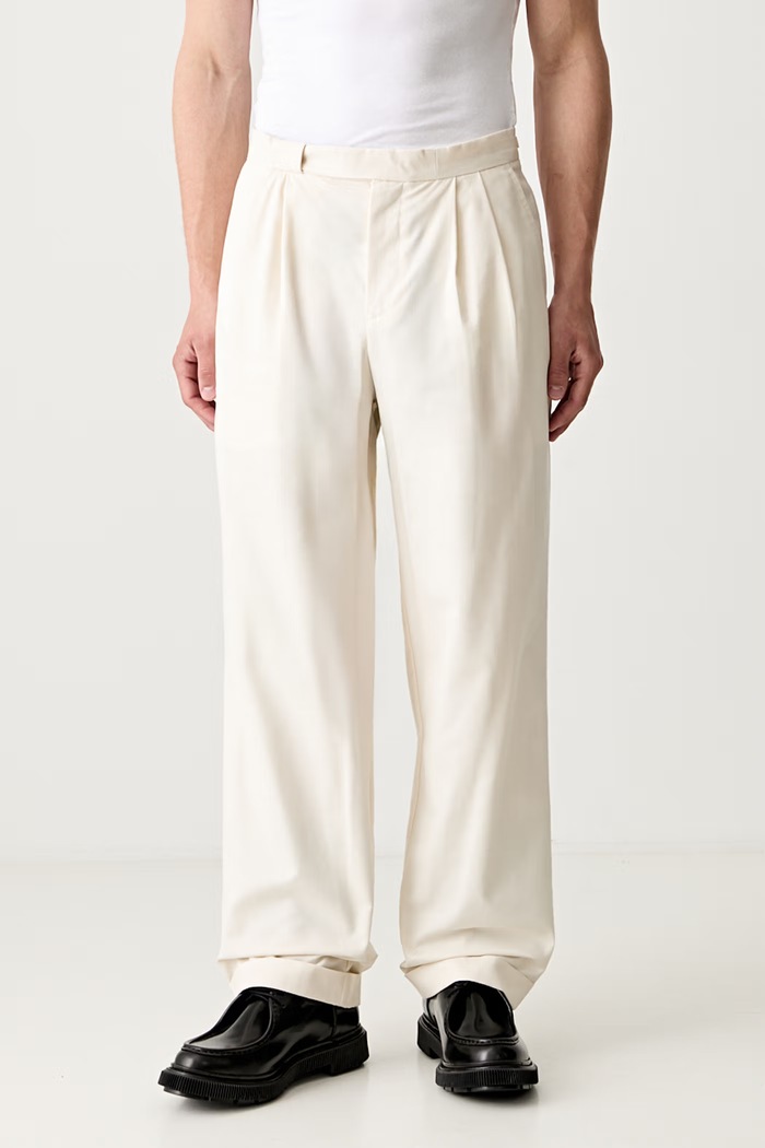 Fred Perry trousers with cotton Men's plain beige T9128.560