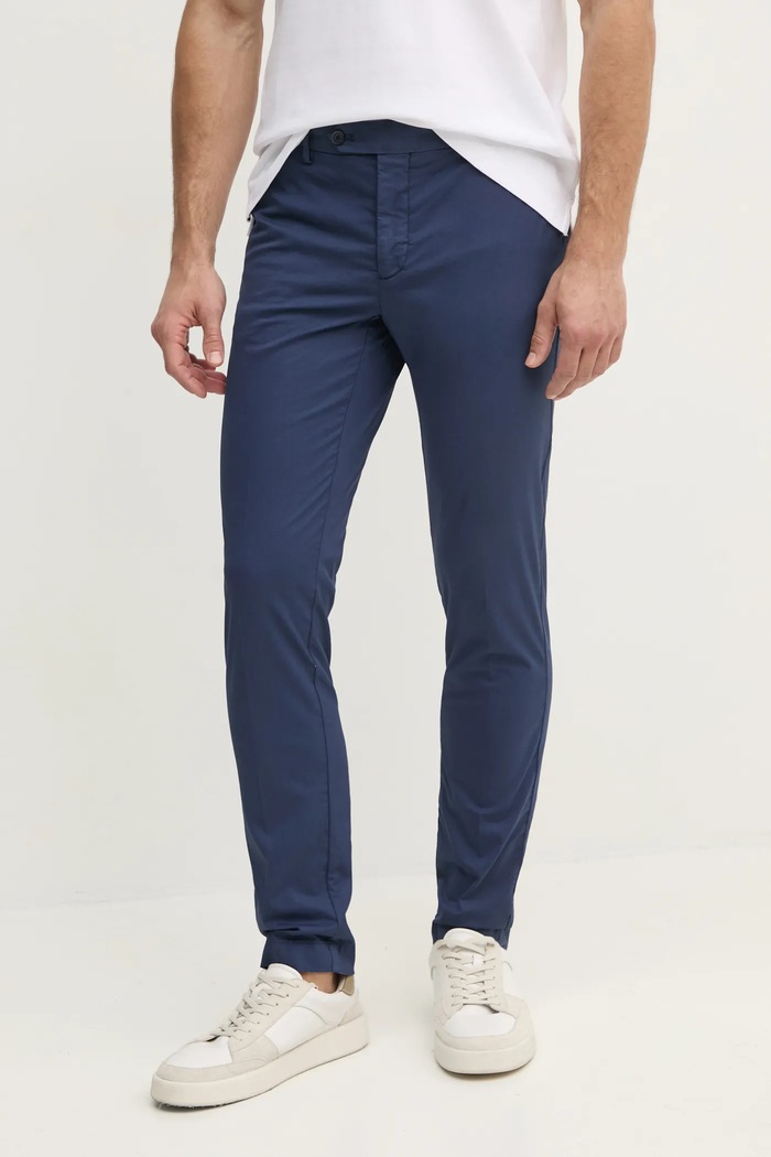Hackett London spodnie z elastanem granatowy HM212694R