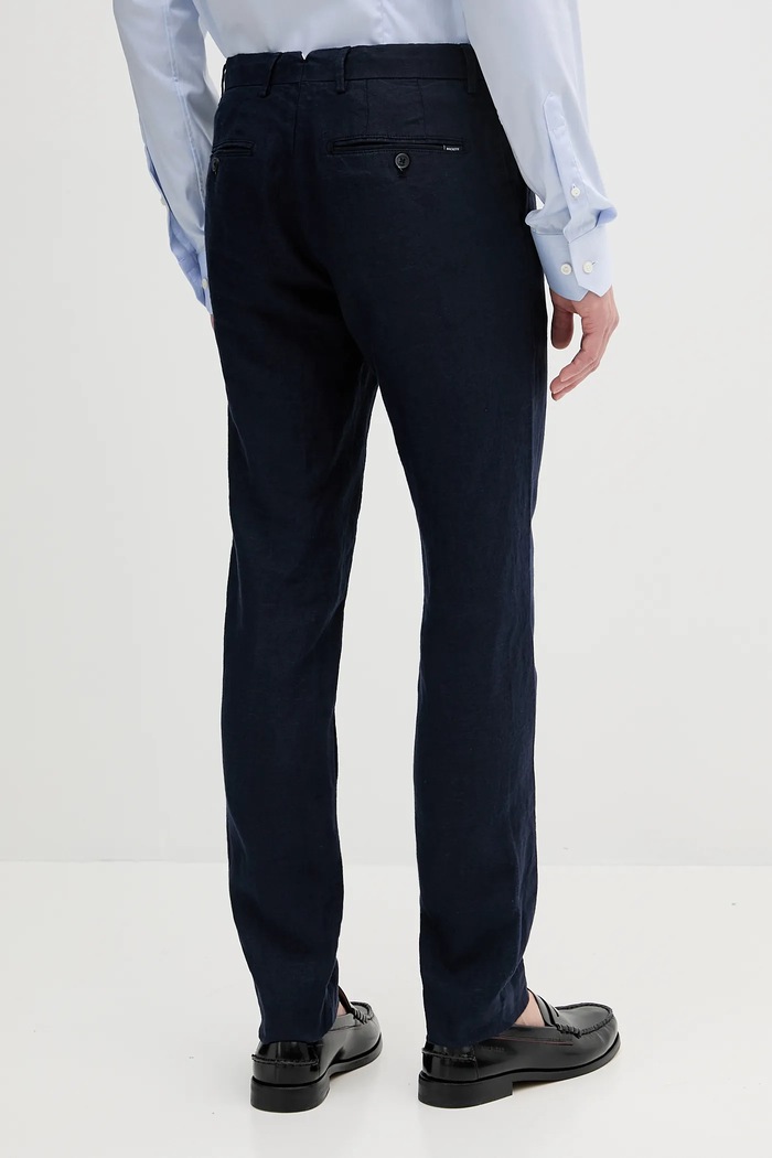 Oblečení Lněné kalhoty Hackett London HM212726R námořnická modř