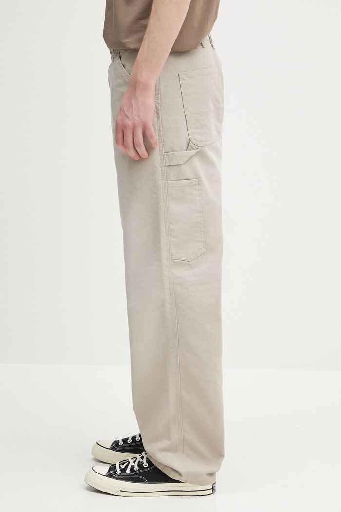 Carhartt WIP pantaloni in cotone Single Knee Pant I034798.2OR4O beige SS25