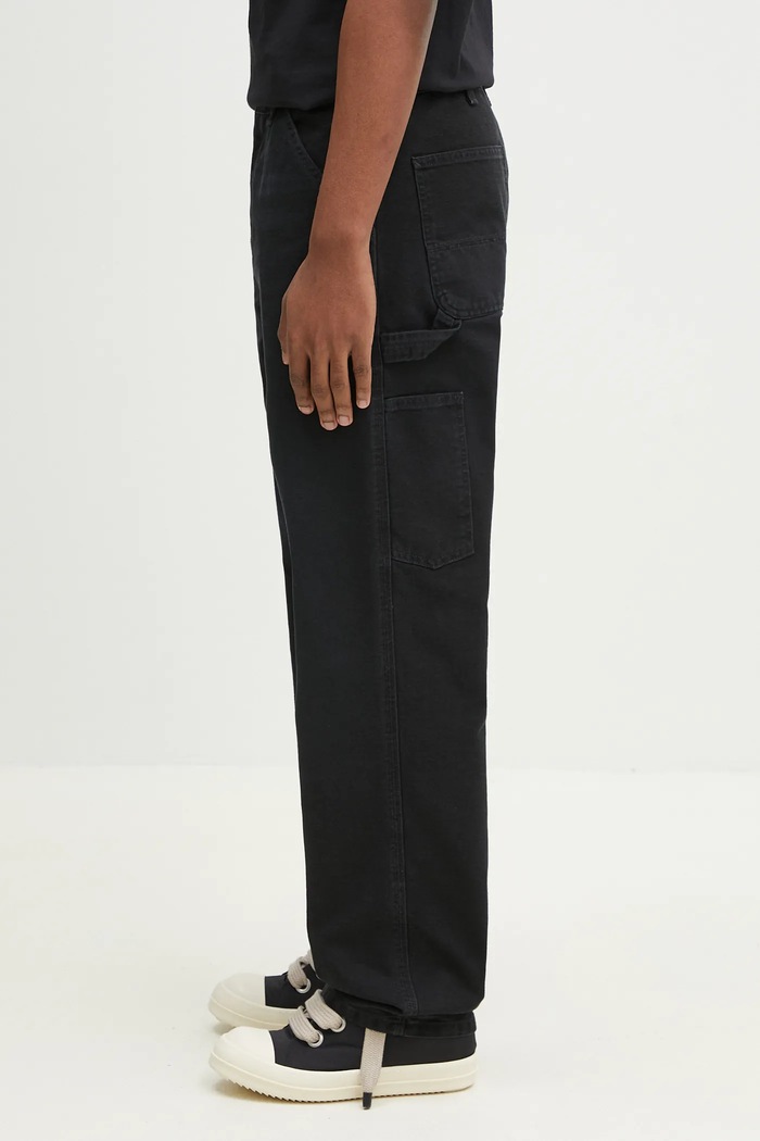 Бавовняні штани Carhartt WIP Single Knee Pant I034798.894O чорний SS25