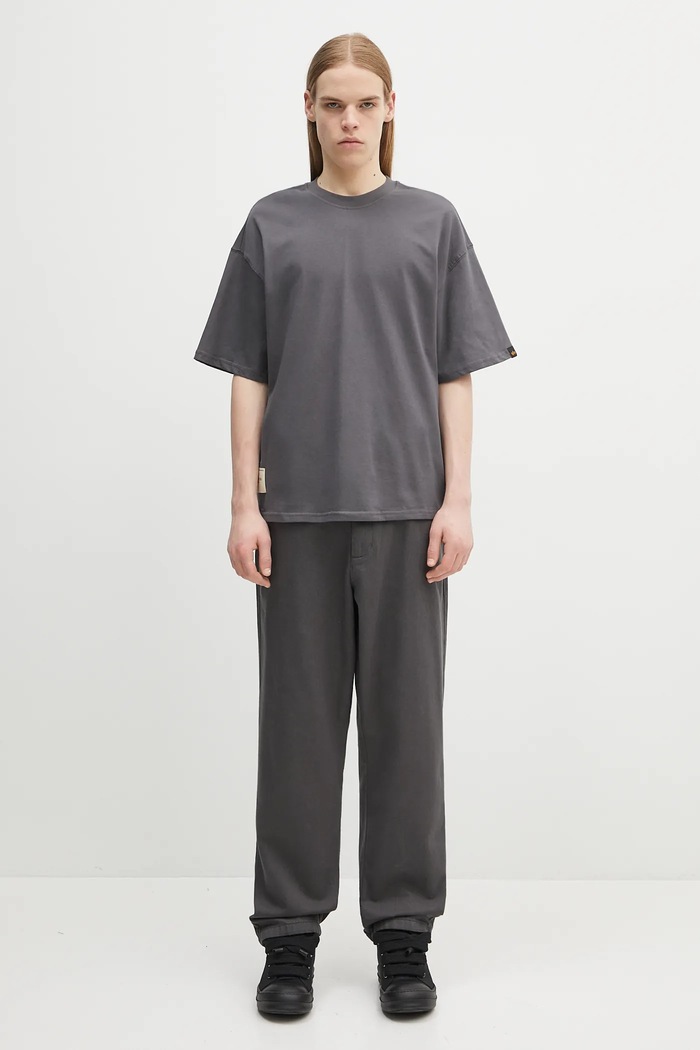 Alpha Industries pantaloni in cotone Alpha Chino Pant Relaxed 146202.684 grigio