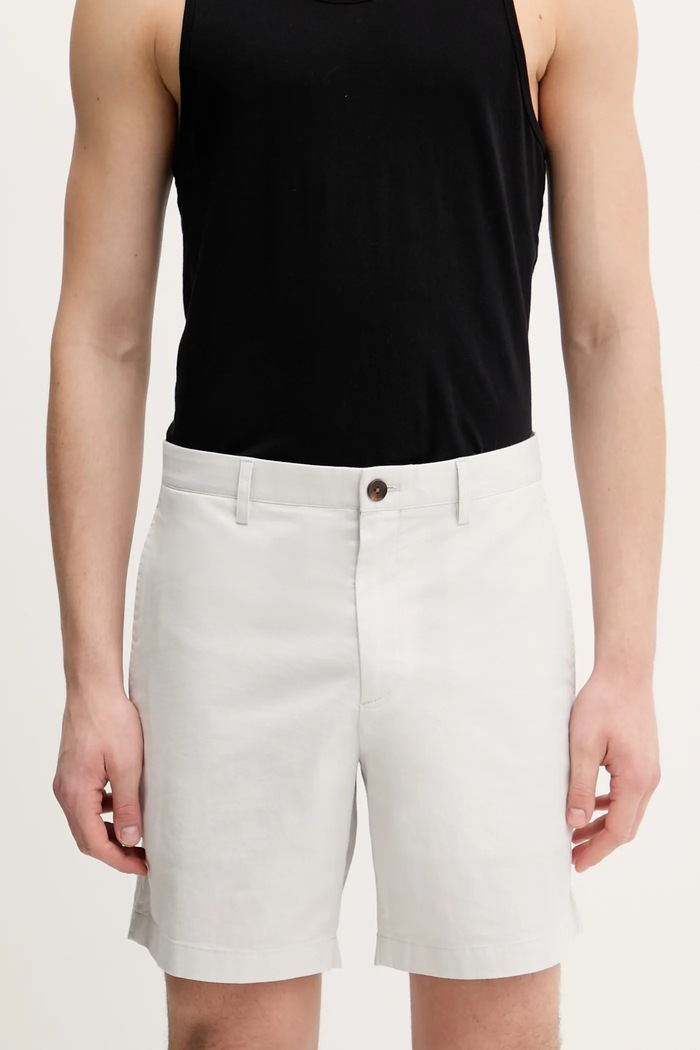 Theory pantaloni scurti din bumbac bumbac gri P0374210