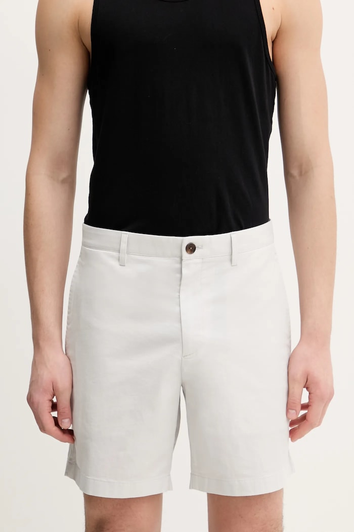 Theory pantaloni scurti din bumbac bumbac gri P0374210