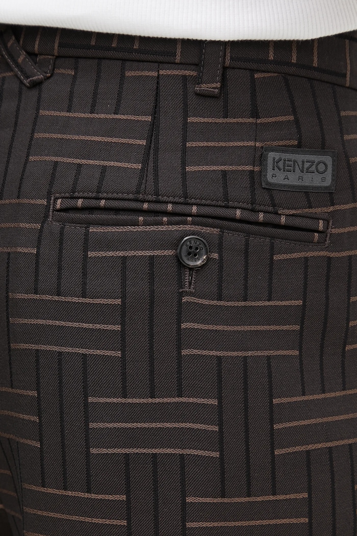 Шерстяные брюки Kenzo коричневый FF55PA2149JT.90