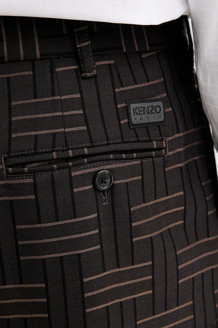 Vlněné kalhoty Kenzo FF55PA2149JT.90 hnědá